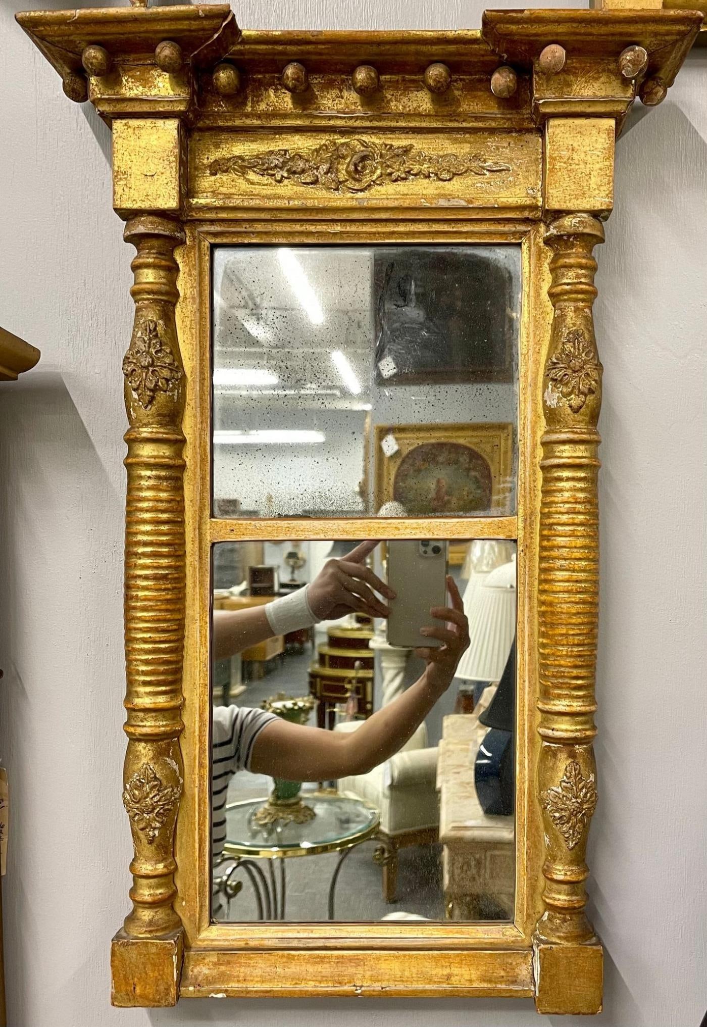 19th Century Empire Style Wall or Table Mirror - 4