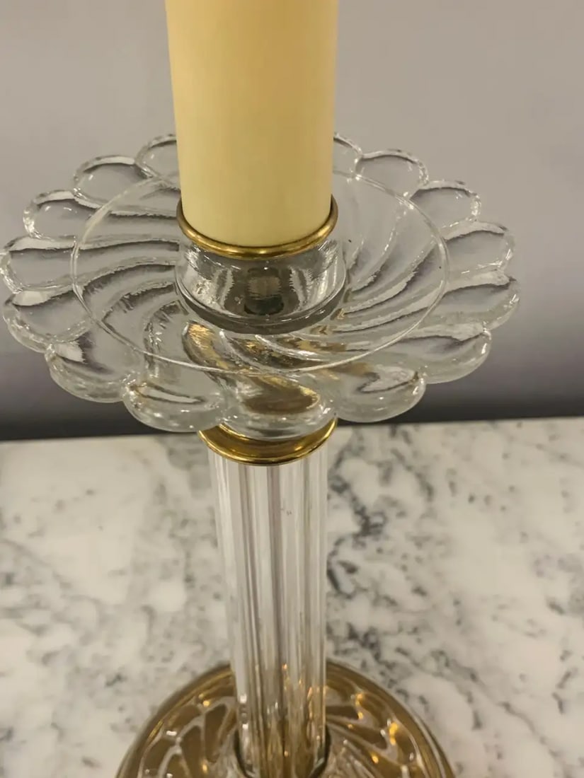 Mid-Century Modern Pair of Baccarat Style Table Lamps, Crystal, 1960s - 4