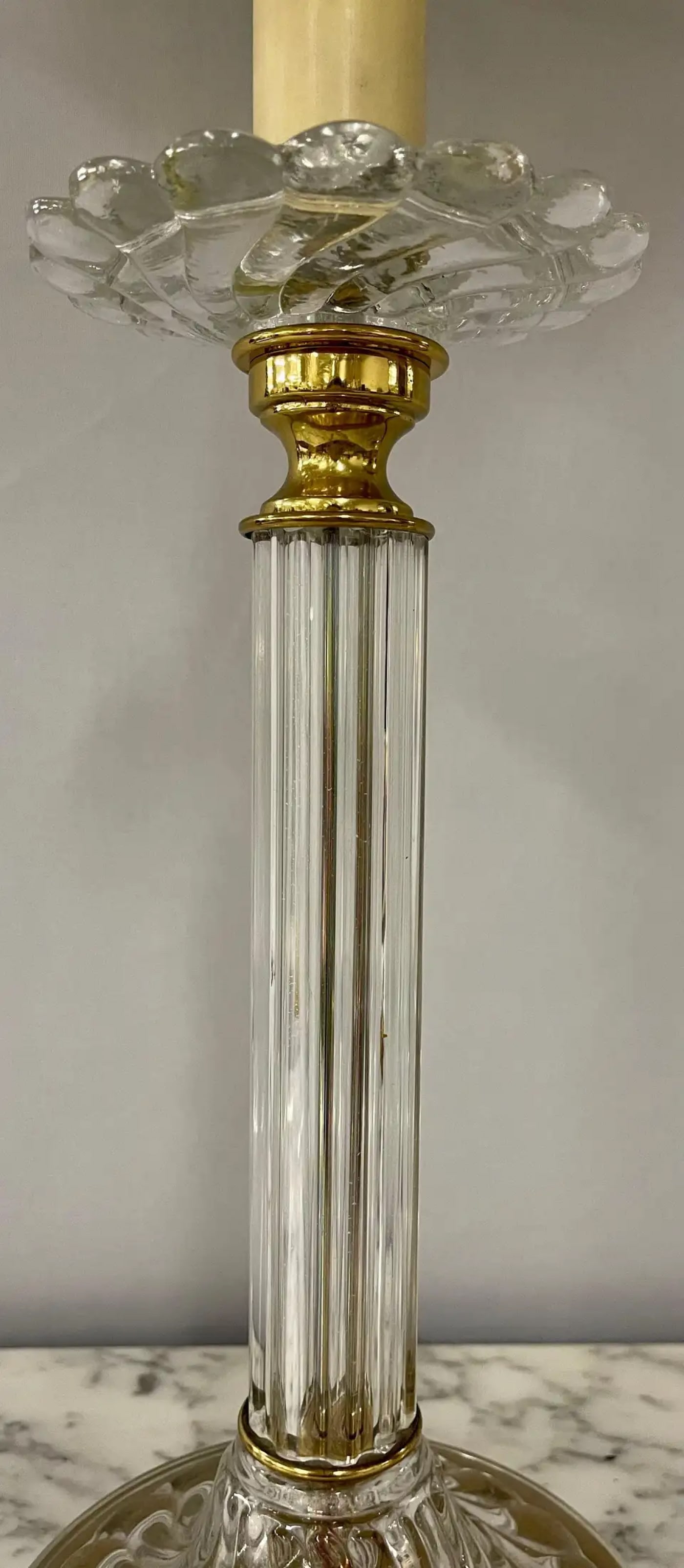 Mid-Century Modern Pair of Baccarat Style Table Lamps, Crystal, 1960s - 7