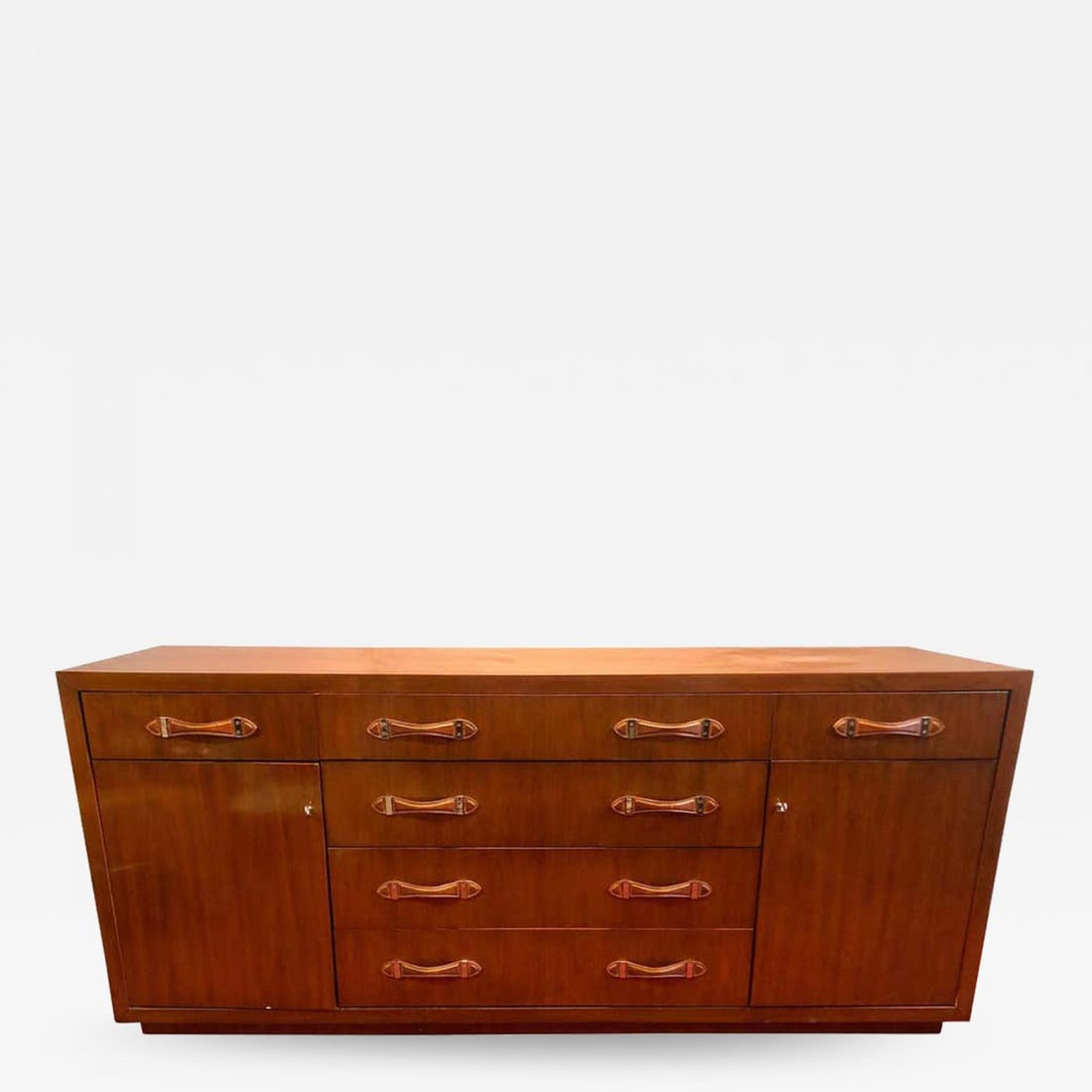 Ralph Lauren Modern Hollywood Double Chest Mahogany with Leather Pulls - 2