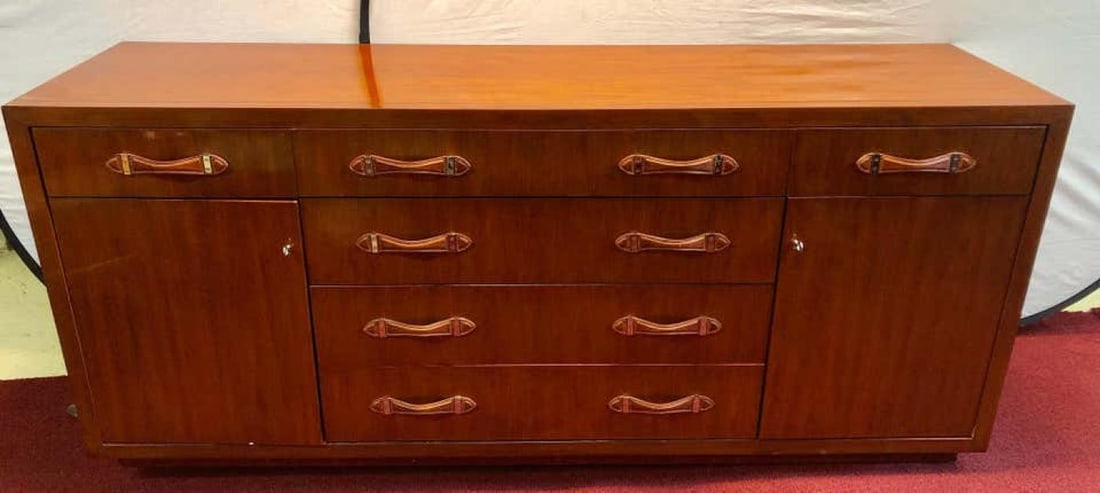 Ralph Lauren Modern Hollywood Double Chest Mahogany with Leather Pulls - 3