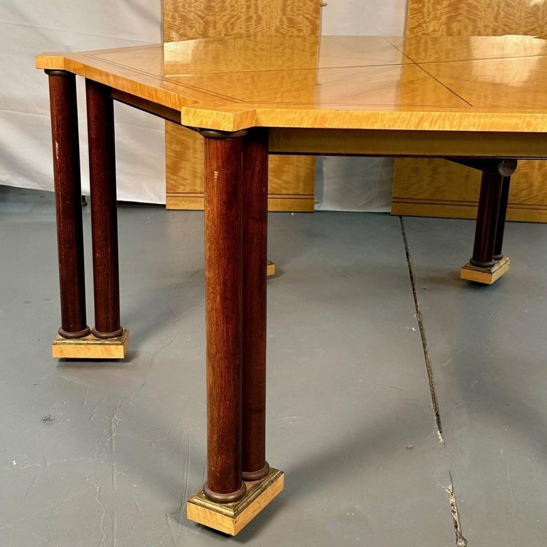 Mid-Century Modern Vladimir Kagan Dining Table, Provenance, Labeled, Two Leaves - 6