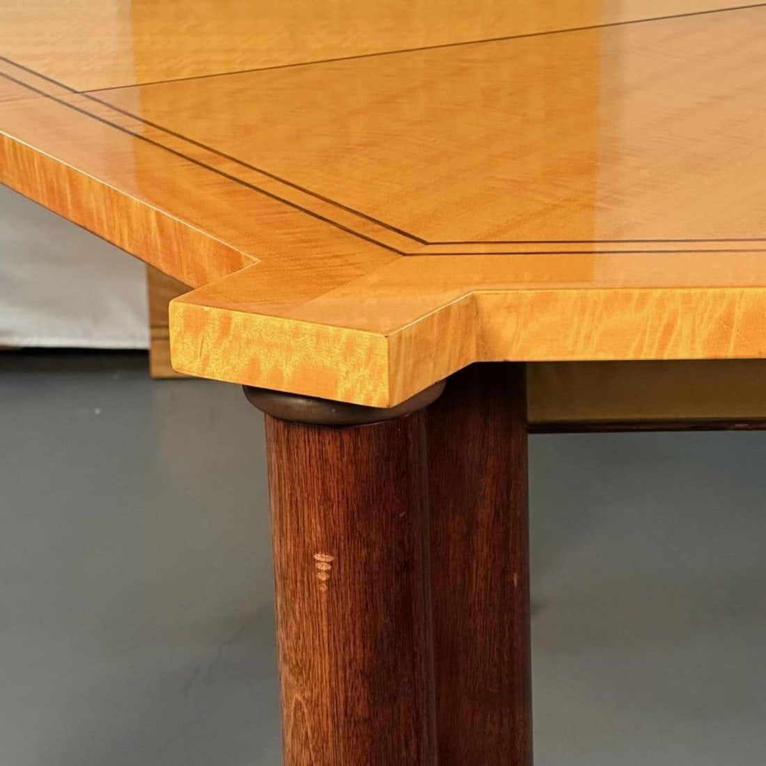 Mid-Century Modern Vladimir Kagan Dining Table, Provenance, Labeled, Two Leaves - 9