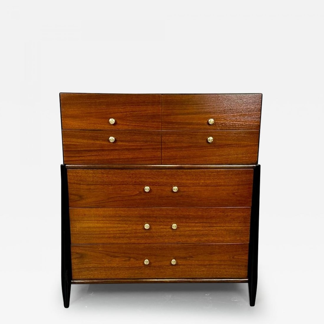 Mid Century Modern Chest, West Michigan Furniture Co. Ebony, Walnut, Metz (1 of 13)