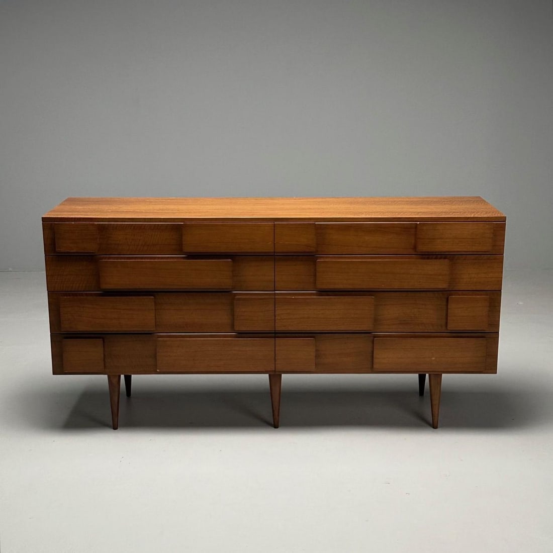 Gio Ponti, Singer & Sons, Italian Mid-Century Modern, Sculptural Dresser, Walnut - 5