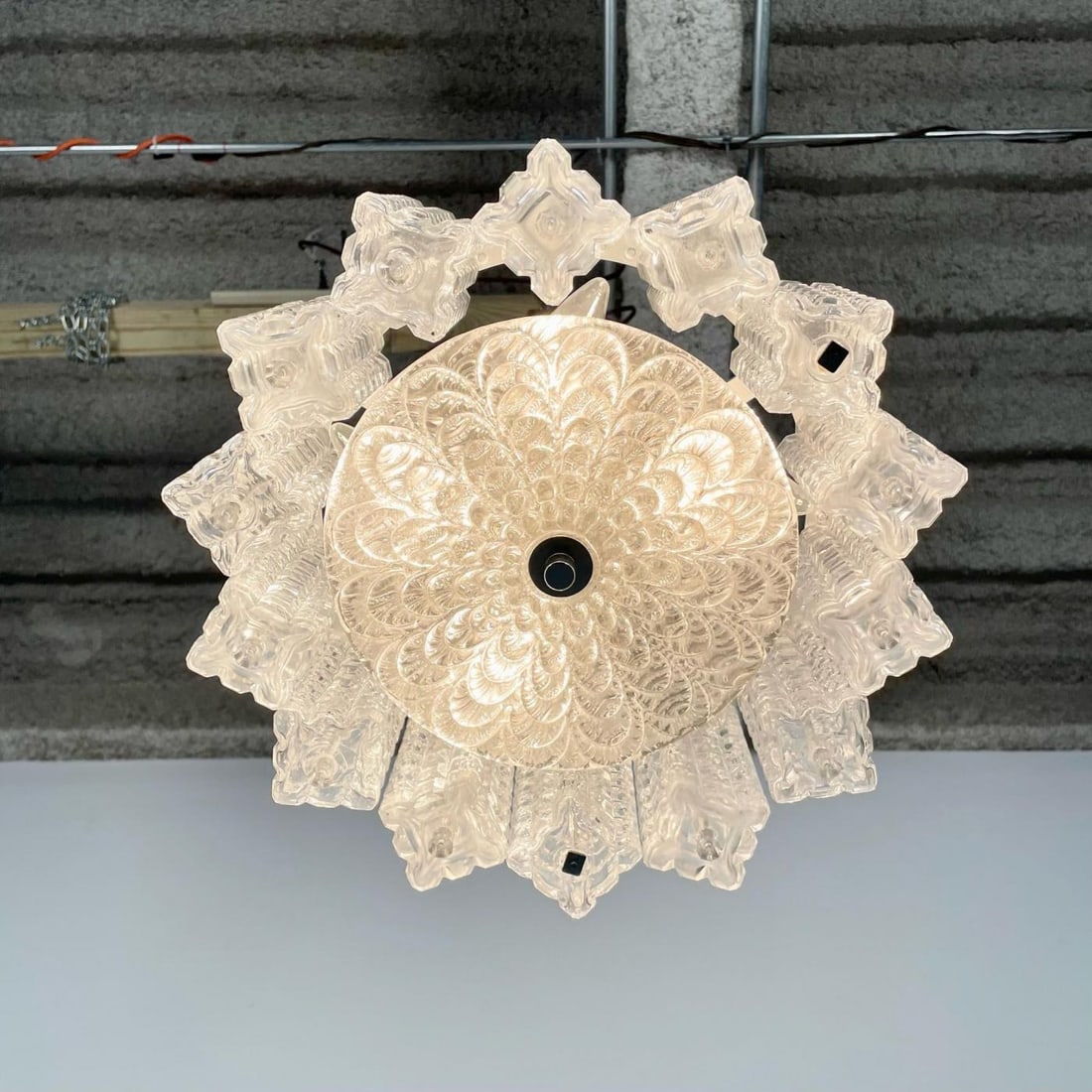 Art Deco, Crystal and Chrome Chandelier, Circa 1930s - 10