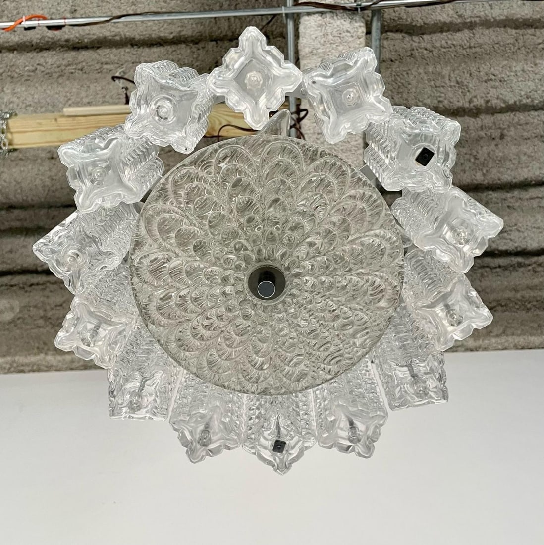 Art Deco, Crystal and Chrome Chandelier, Circa 1930s - 12