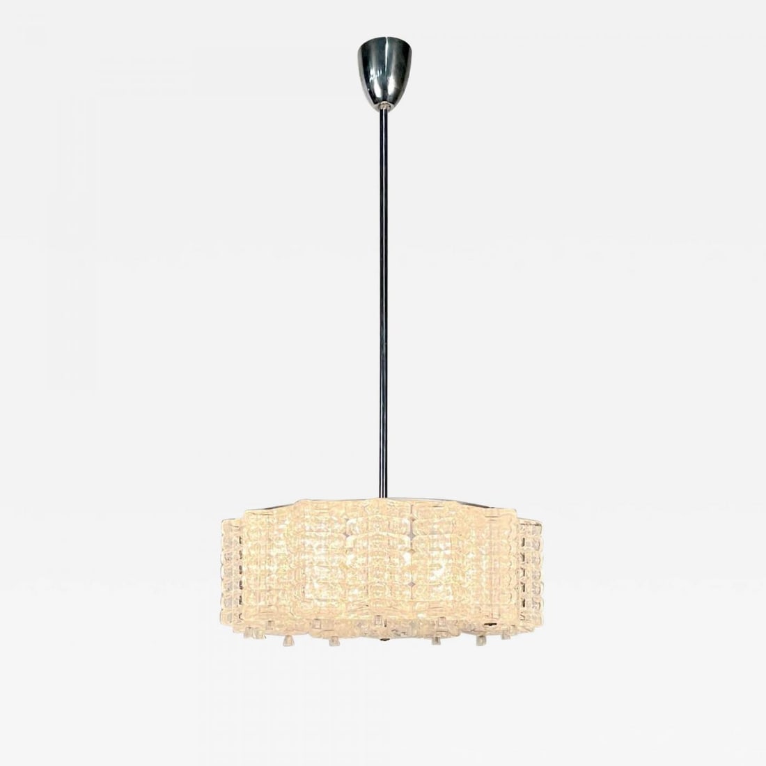 Art Deco, Crystal and Chrome Chandelier, Circa 1930s - 2