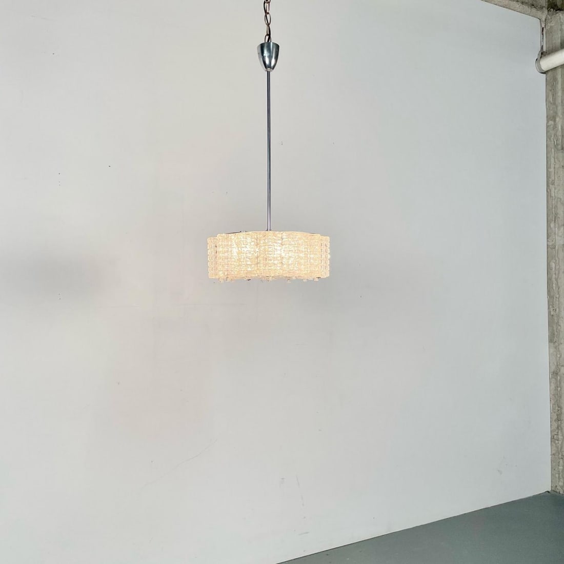 Art Deco, Crystal and Chrome Chandelier, Circa 1930s - 8