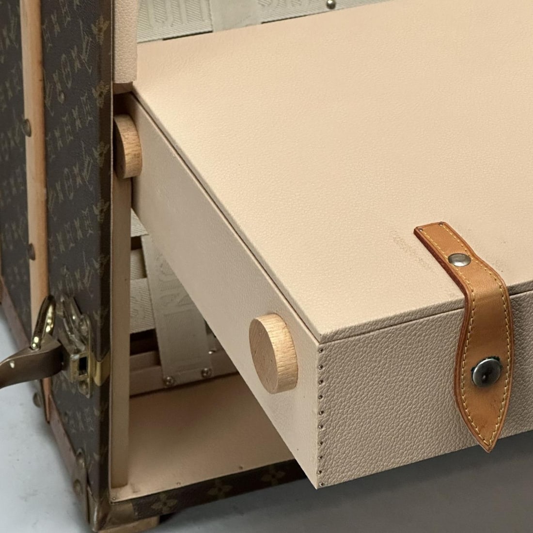 Louis Vuitton, Large Steamer Trunk, Monogram Canvas, Leather, Special Order - 13