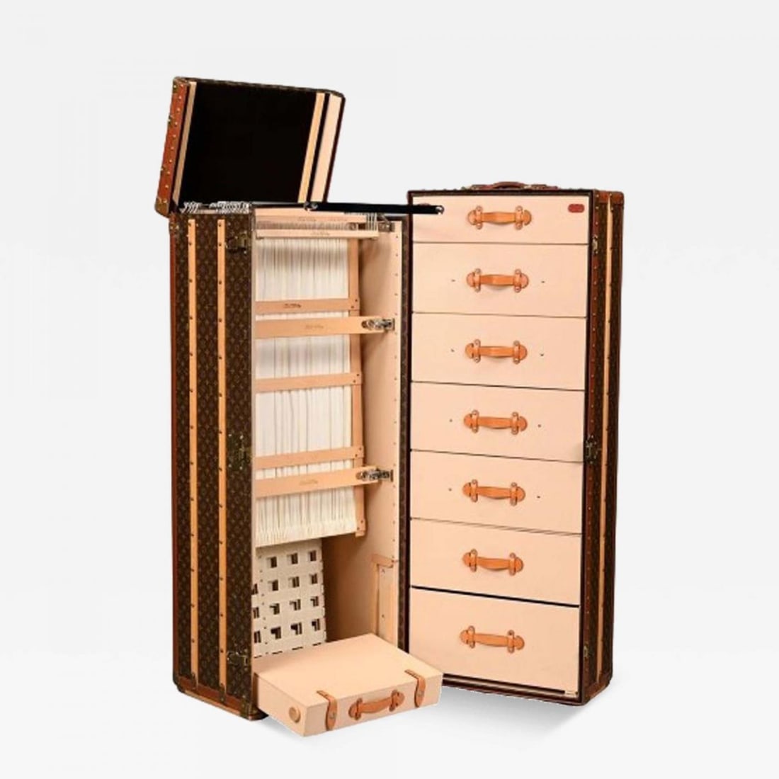 Louis Vuitton, Large Steamer Trunk, Monogram Canvas, Leather, Special Order (1 of 13)