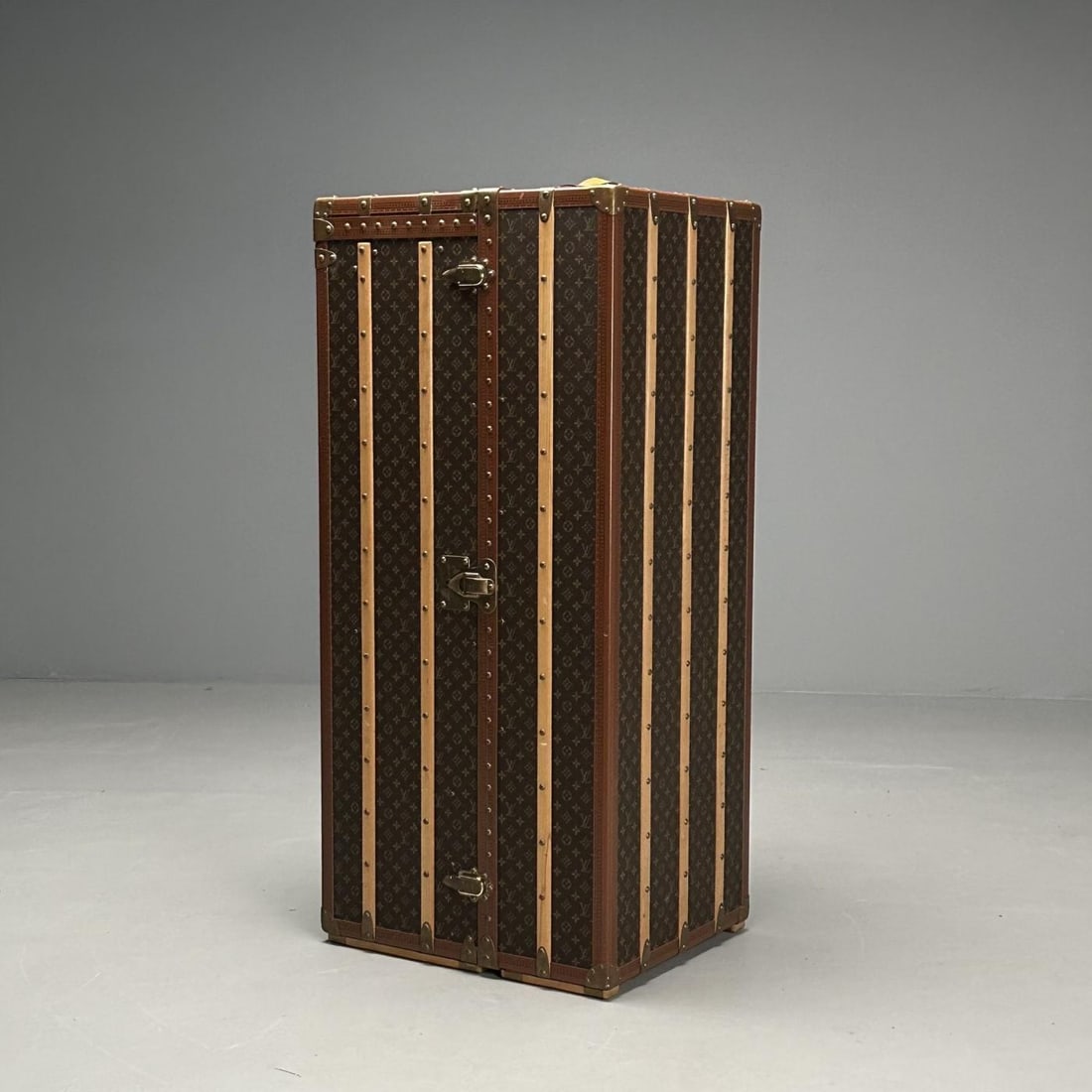 Louis Vuitton, Large Steamer Trunk, Monogram Canvas, Leather, Special Order - 5