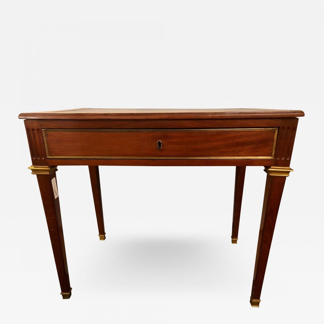 Diminutive Leather Top Desk with Pull-Out Sides and Bronze Mounts Stamped Jansen (1 of 10)