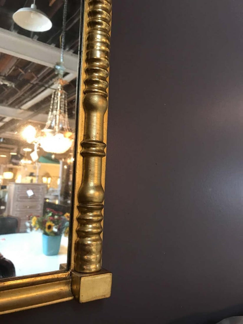 19th Century Federal Guild Gold Framed Wall Mirror - 6