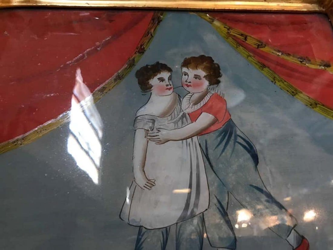 19th Century Federal Guild Gold Framed Wall Mirror - 9