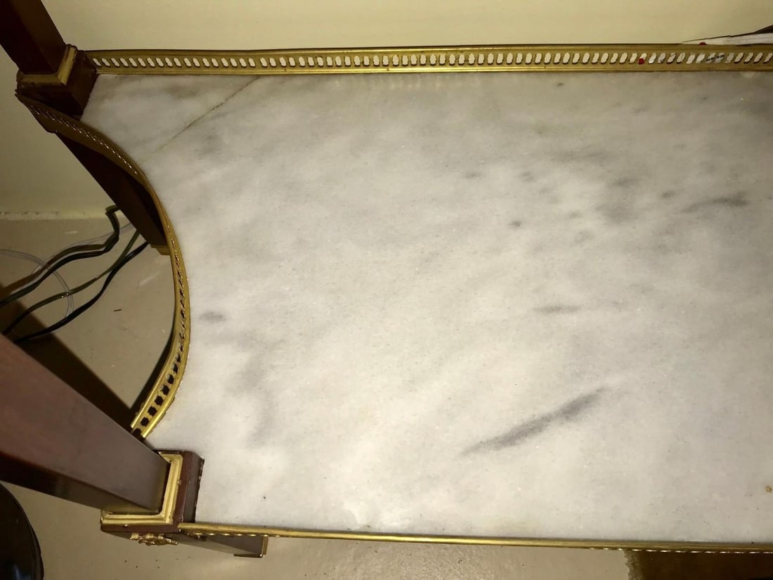 Russian Neoclassical Style Console/Server or Commode with Marble Top - 13