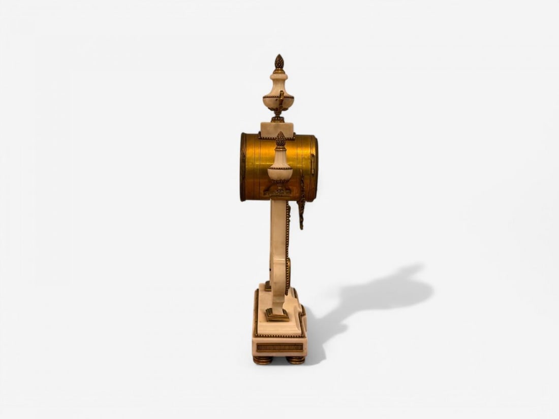 Hubert Sarton Style, Louis XVI, Porcelain, Bronze, Marble, Mantle Clock, 19th C. - 11