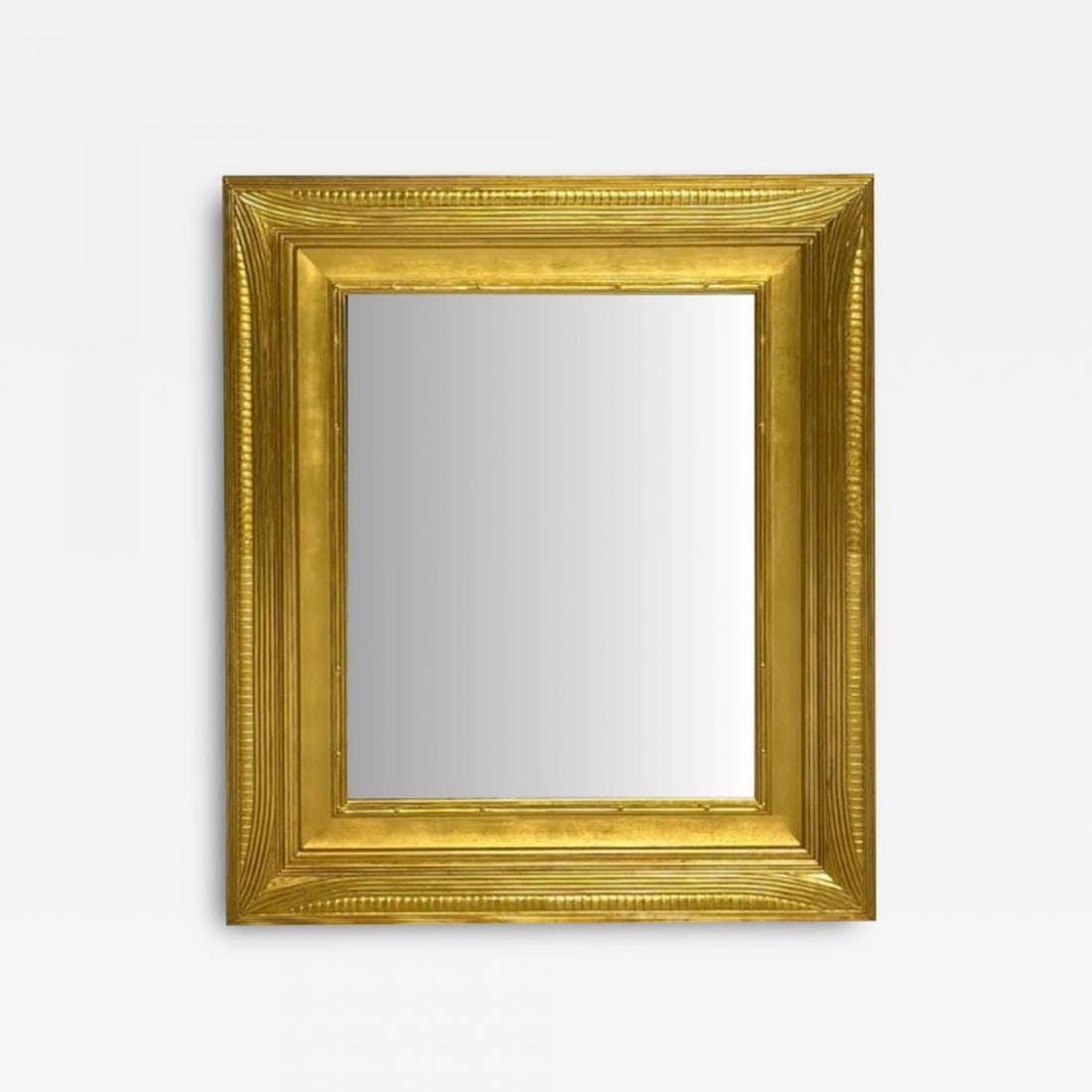 Hollywood Regency, Custom Giltwood Mirror, Water Gilt, Glass, USA, 21st C. - 2