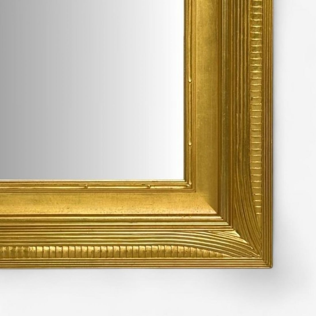 Hollywood Regency, Custom Giltwood Mirror, Water Gilt, Glass, USA, 21st C. - 5