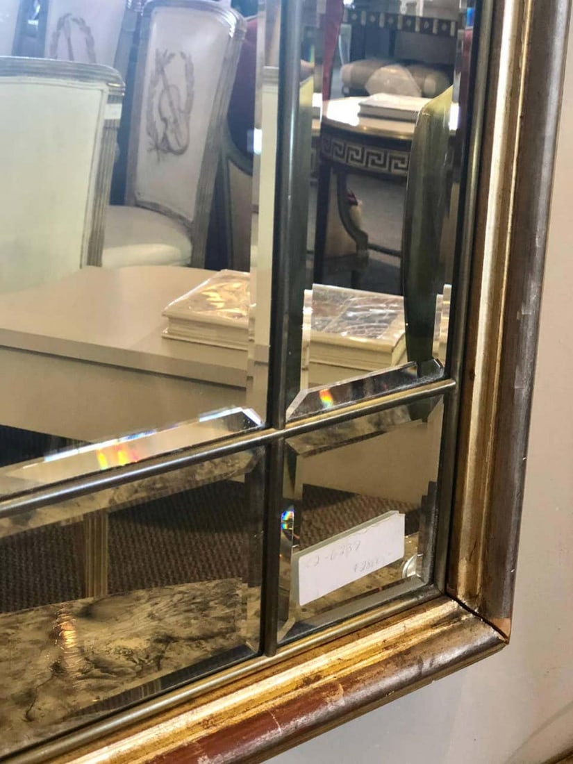 Domed Beveled Glass Detailed Beveled Wall or Console Mirror by La Barge - 11