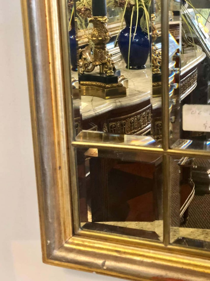 Domed Beveled Glass Detailed Beveled Wall or Console Mirror by La Barge - 8