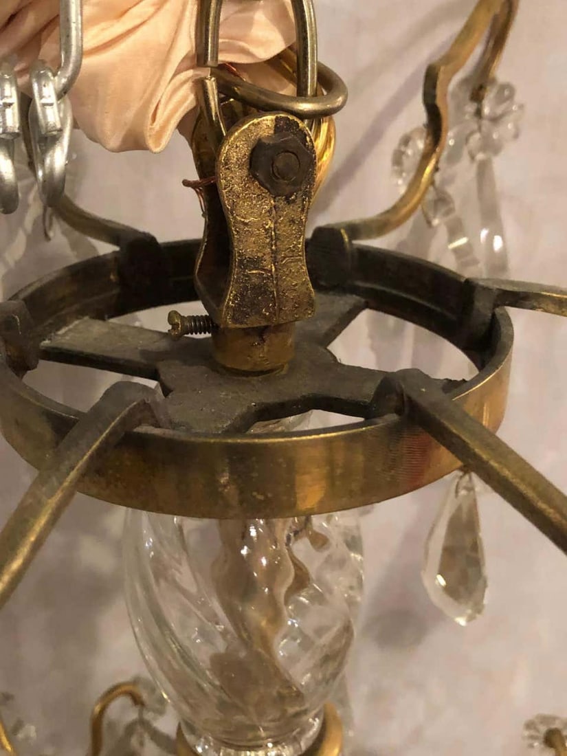 Fine Six-Light Cut Crystal and Brass Chandelier Newly Wired - 12