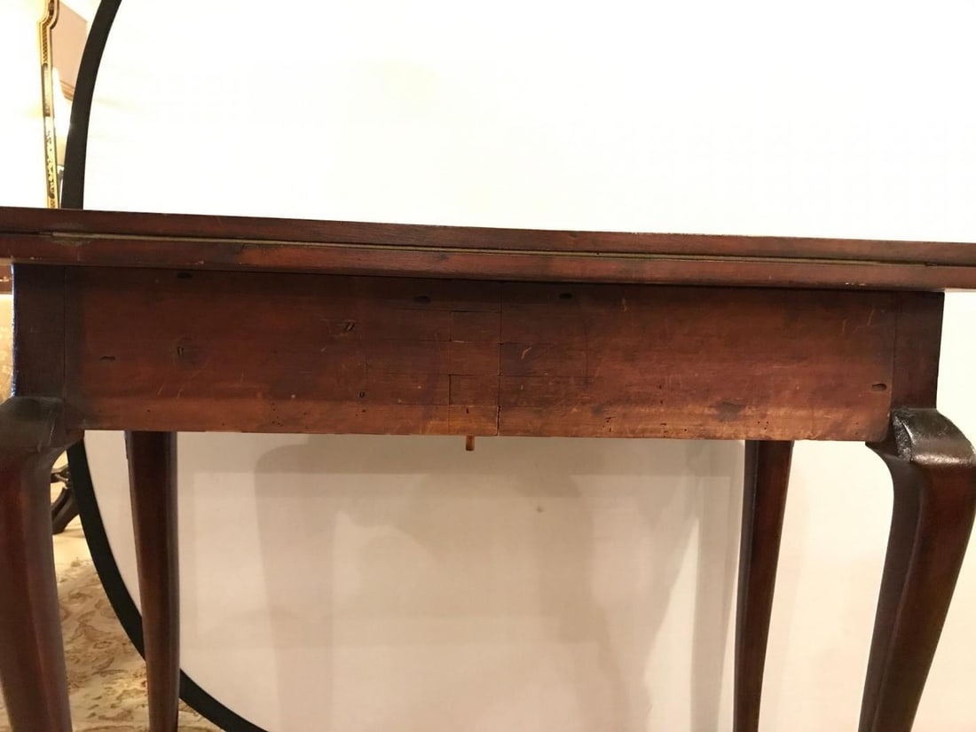 Period 1820s Irish Card / Tea Tables Solid Mahogany with Later Carvings - 11