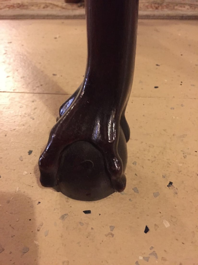 Period 1820s Irish Card / Tea Tables Solid Mahogany with Later Carvings - 9