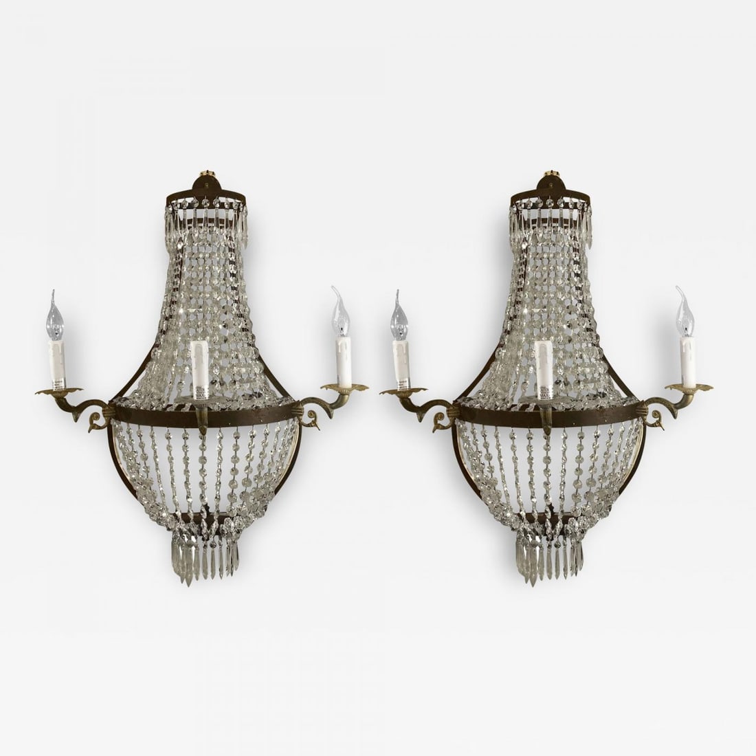 Pair of Empire Niermann Weeks Style Three-Light Sconces by Timothy Oulton - 2