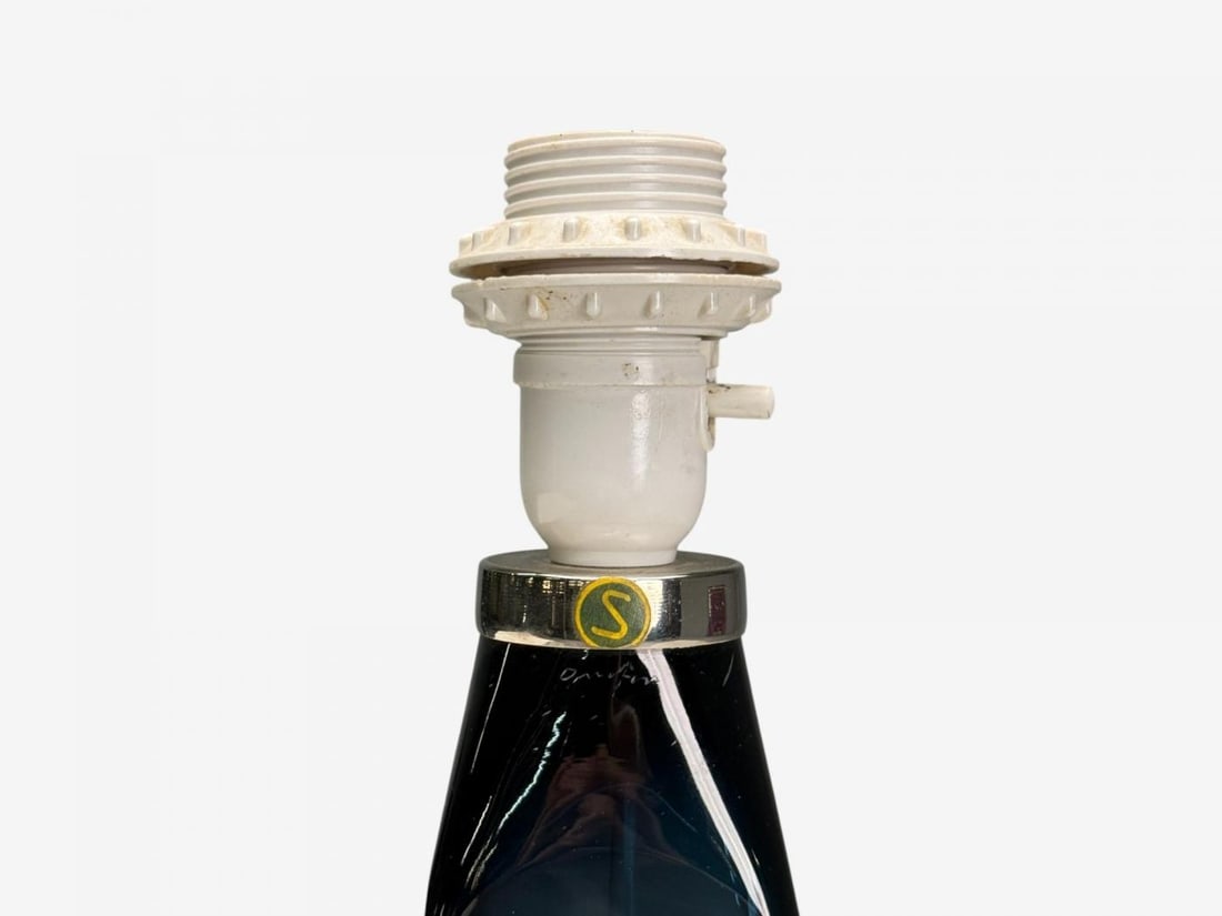 Nils Landberg, Swedish Modern, Blue Tinted Glass, Table Lamp, Sweden, 1960s - 7