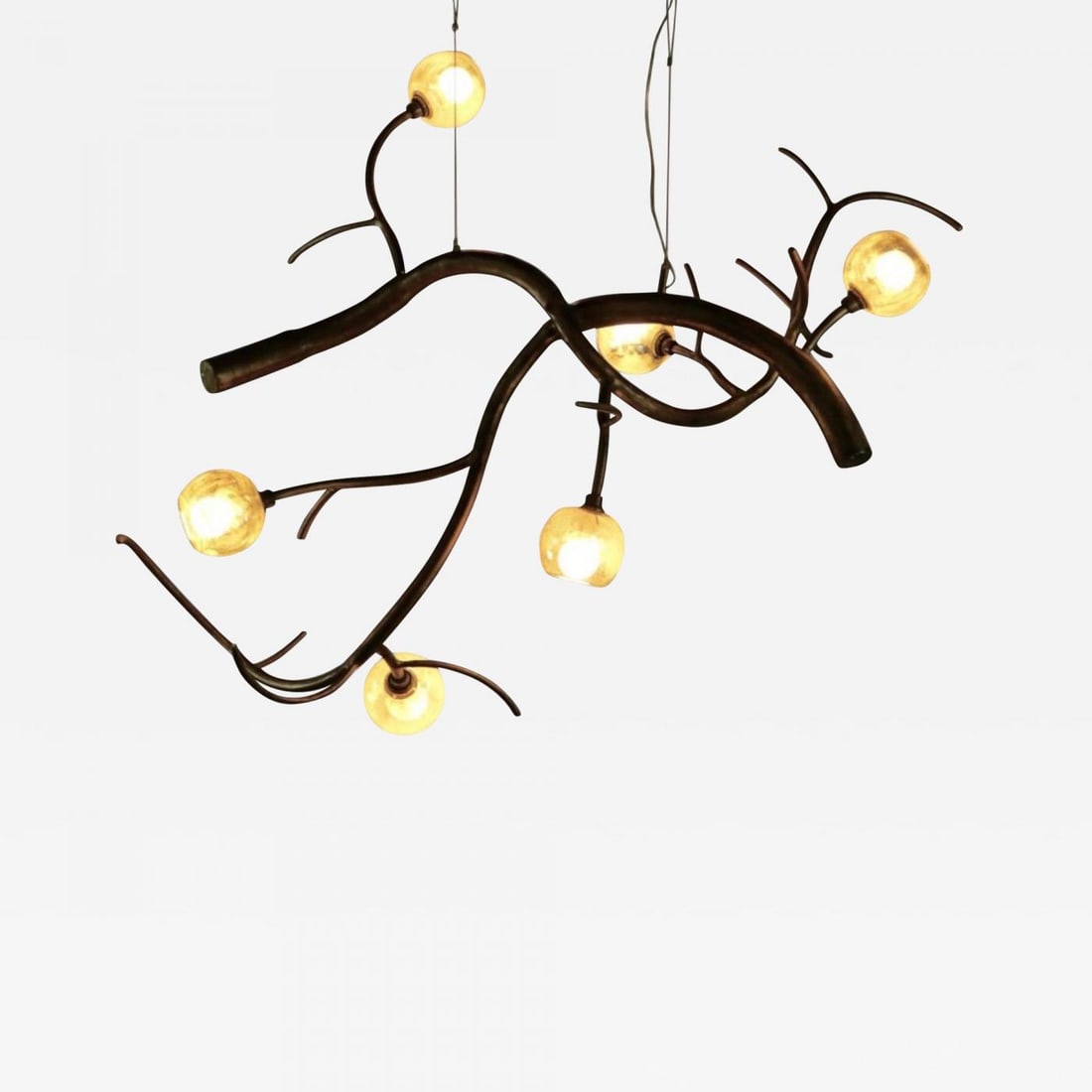 Christopher Poehlmann, Modern Sculptural Branch Chandelier, Mirrored Glass - 2