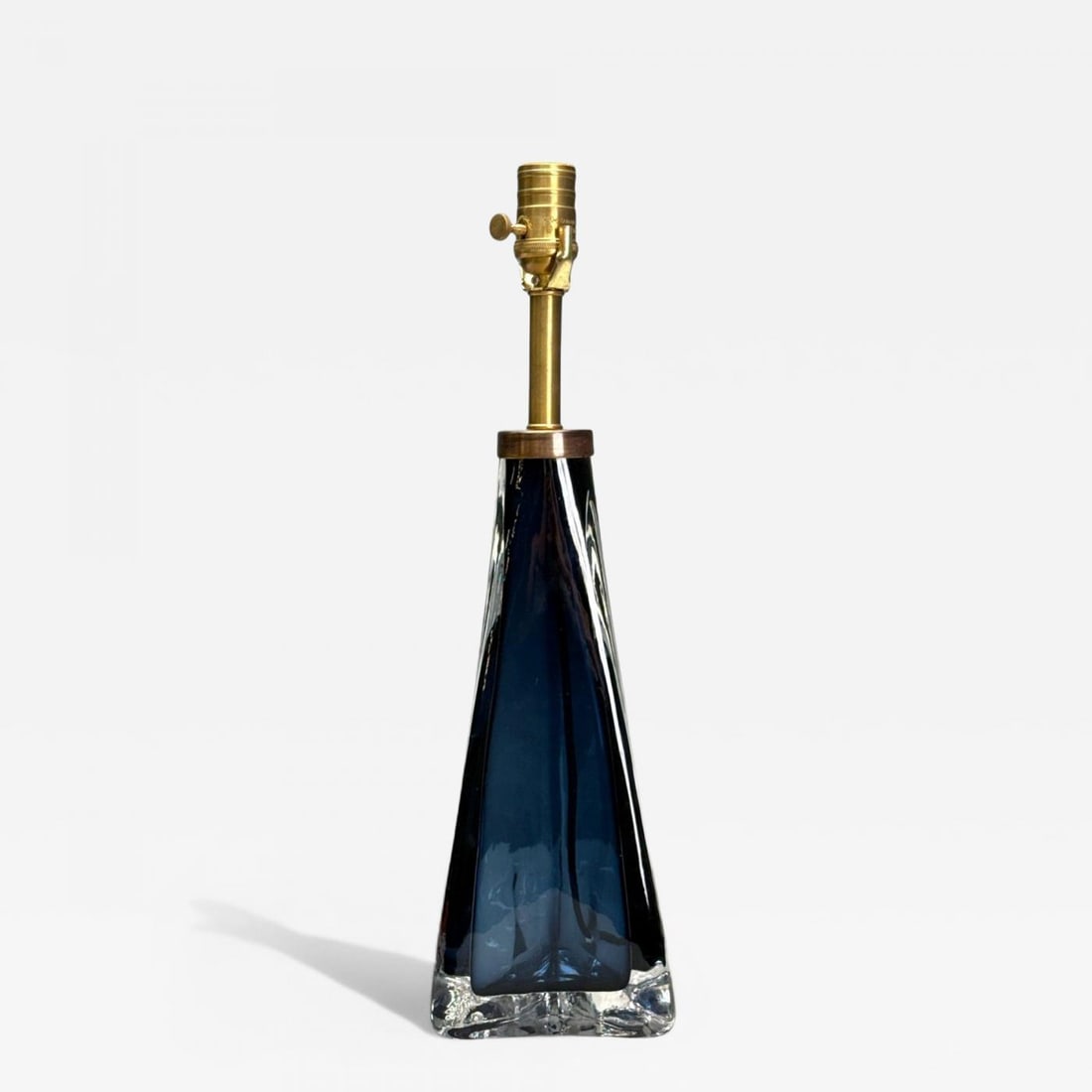 Nils Landberg, Swedish Modern, Blue Glass, Table Lamp, Sweden, 1960s (1 of 9)