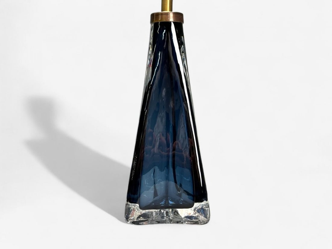 Nils Landberg, Swedish Modern, Blue Glass, Table Lamp, Sweden, 1960s - 8