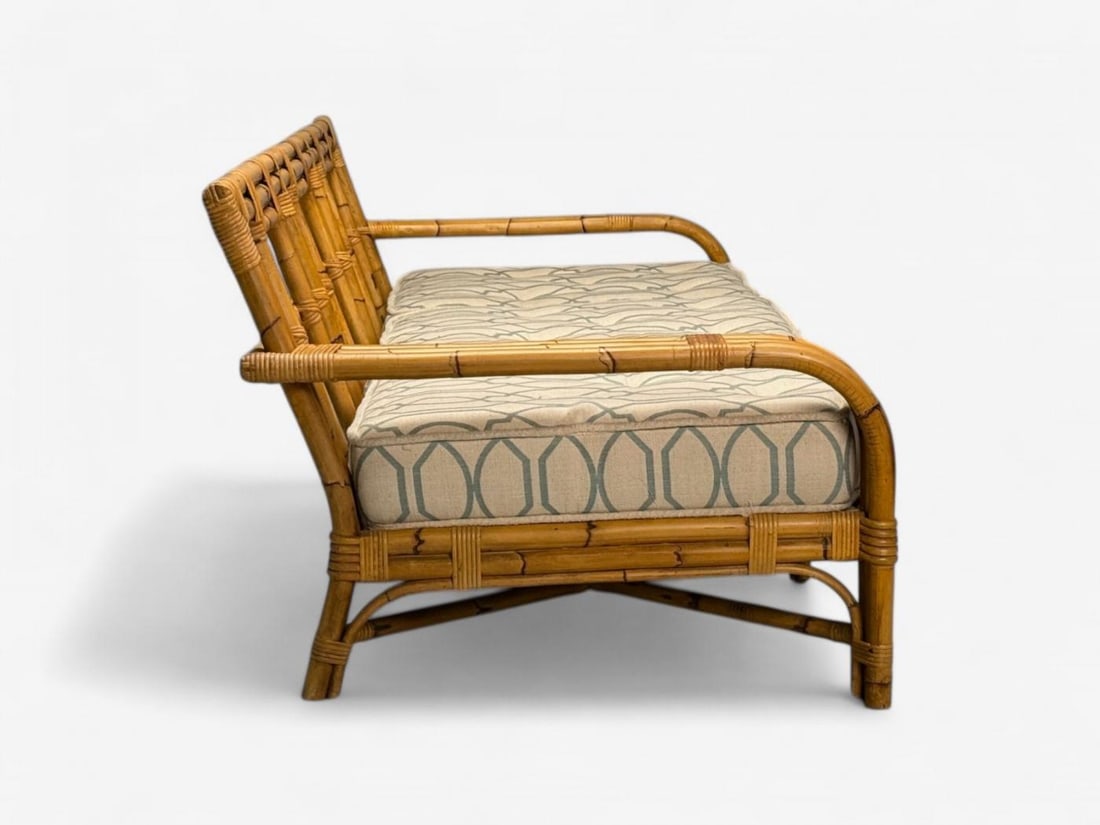Bielecky Brothers, Modern, Large Three Seater Sofa, Rattan, Bamboo, USA, 21st C. - 10