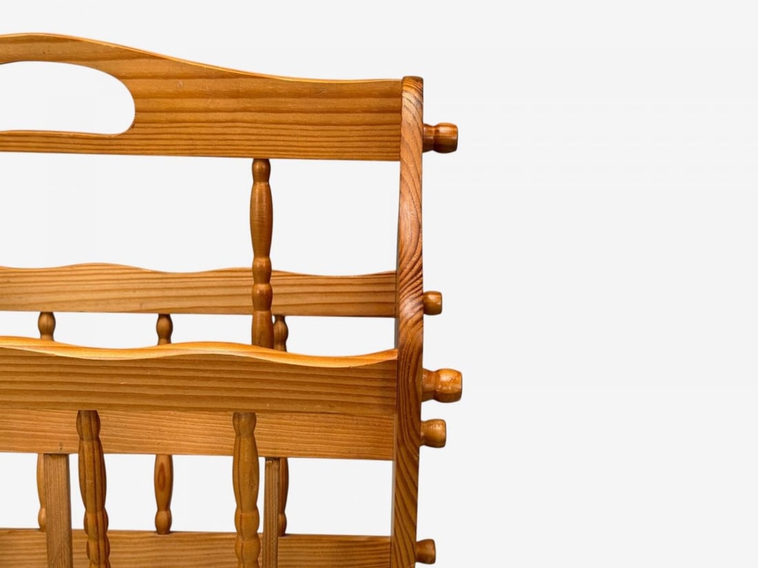 Swedish Modern, Pine, Magazine Rack, Sweden, 1960s - 6