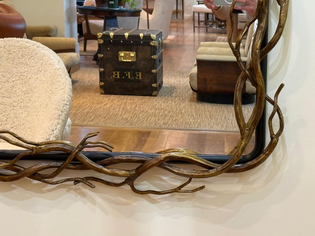 Brutalist Modern, Metal, Gilt Iron, Monumental Wall Mirrors, 21st C. - 6