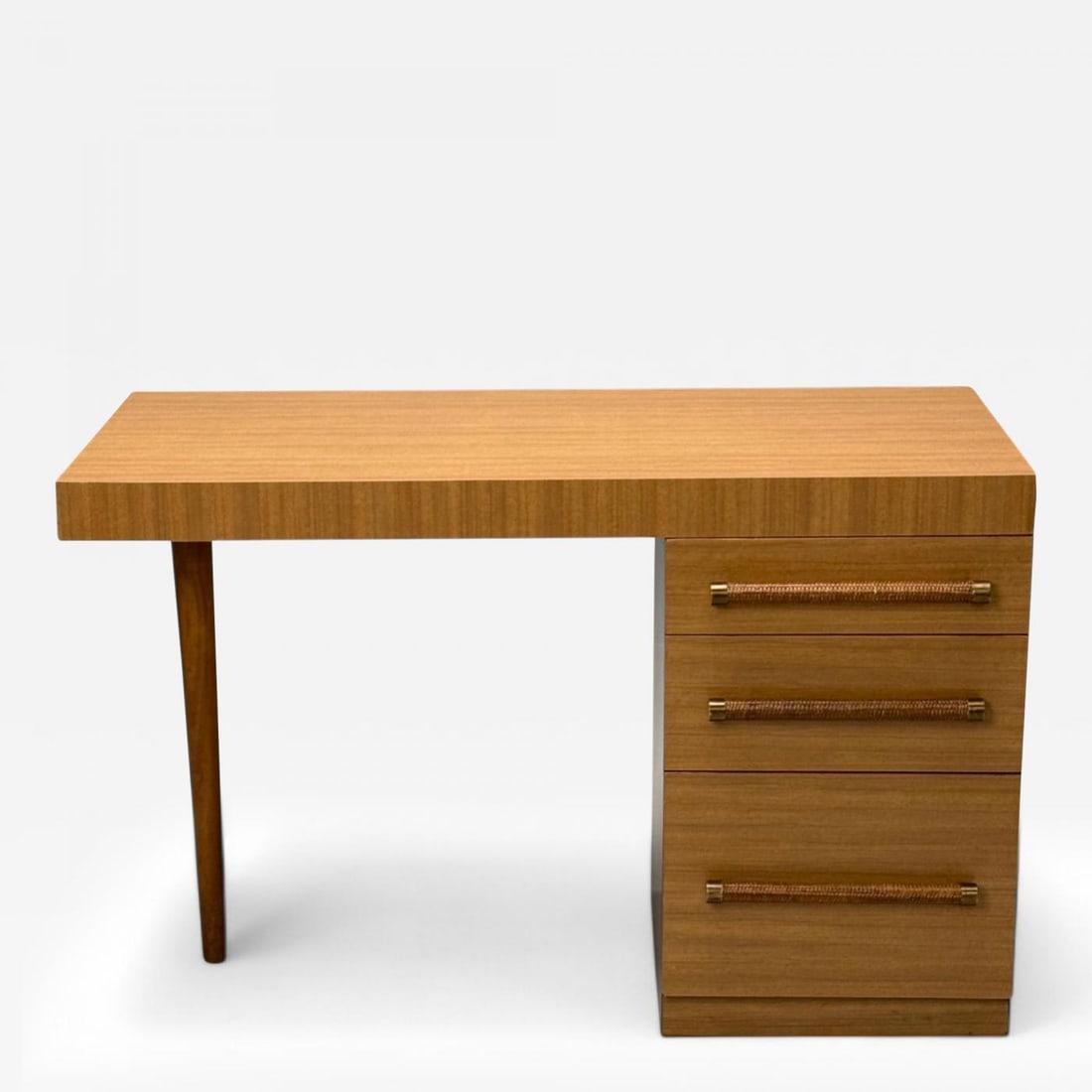 T.H. Robsjohn-Gibbings, Widdicomb, Mid-Century Modern, Desk, Cane, 1960s - 2