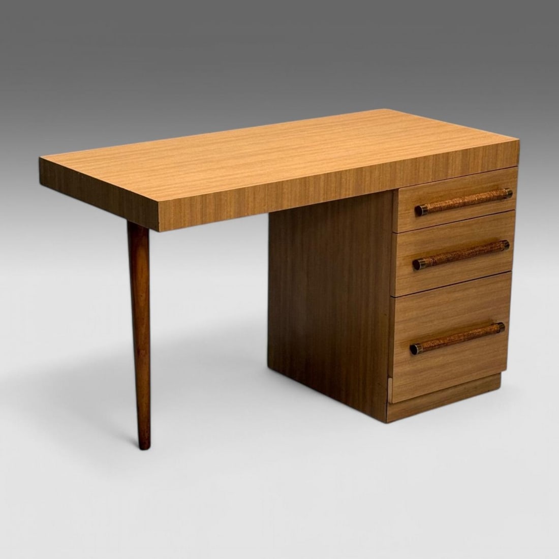 T.H. Robsjohn-Gibbings, Widdicomb, Mid-Century Modern, Desk, Cane, 1960s - 3