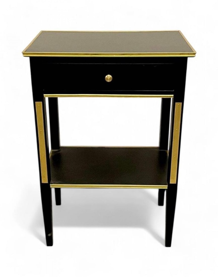 Russian Neoclassical Style, Hollywood Regency, Nightstands, Painted Wood, Bronze - 5
