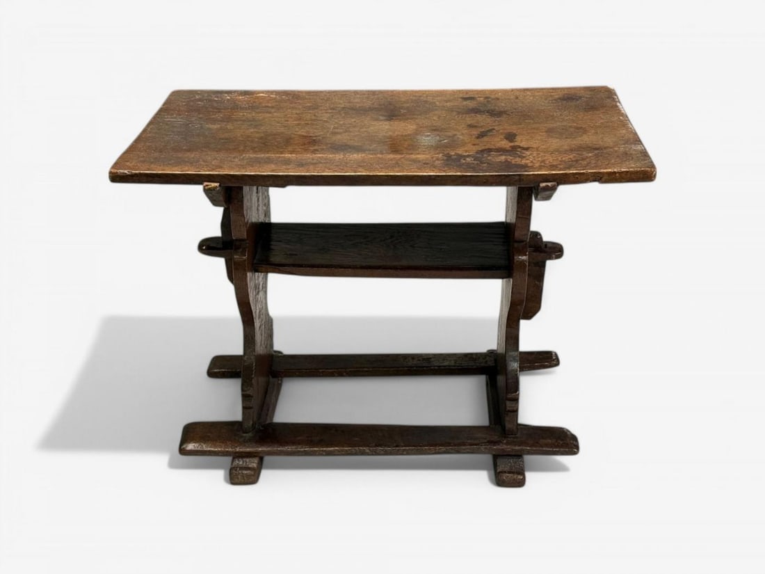 Flemish, Oak, Rustic Side or Console Table, Belgium, 17th C. - 4