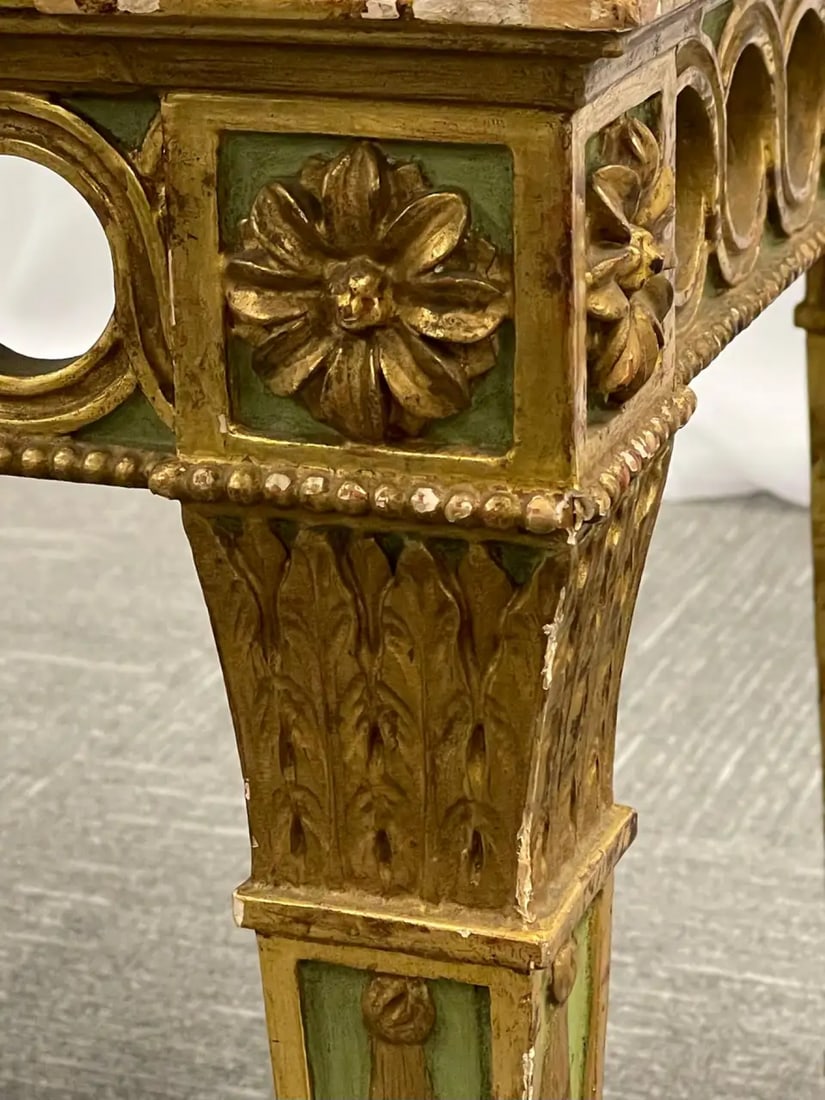 Hollywood Regency Coffee Table by Maison Jansen, Marble Top, Painted - 10