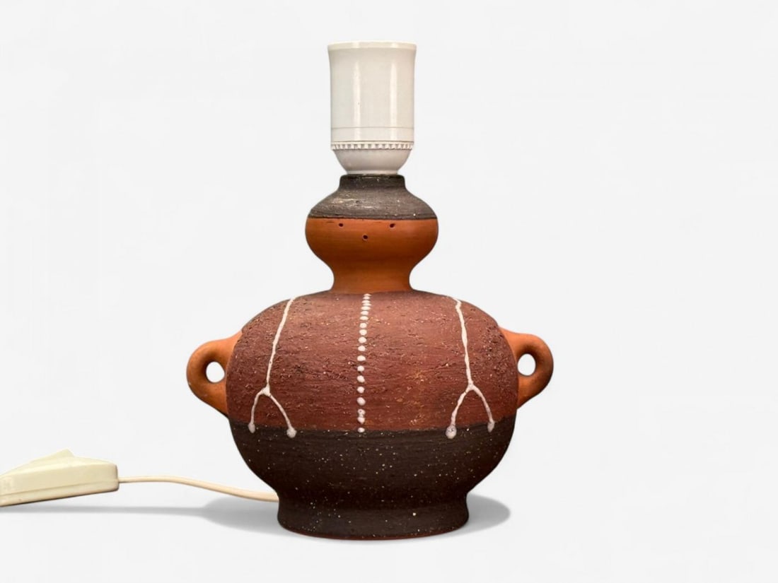 Thomas Hellström, Swedish Modern, Ceramic, Fabric, Table Lamp, Sweden, 1970s - 6