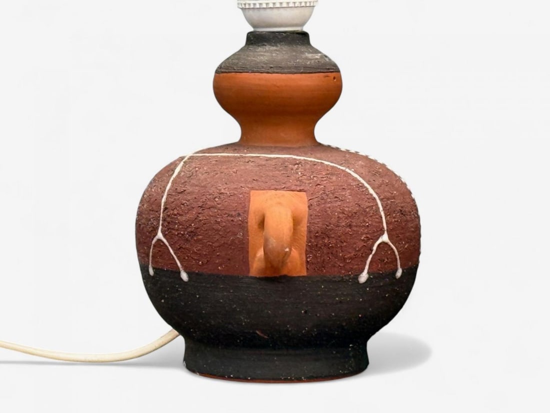 Thomas Hellström, Swedish Modern, Ceramic, Fabric, Table Lamp, Sweden, 1970s - 9