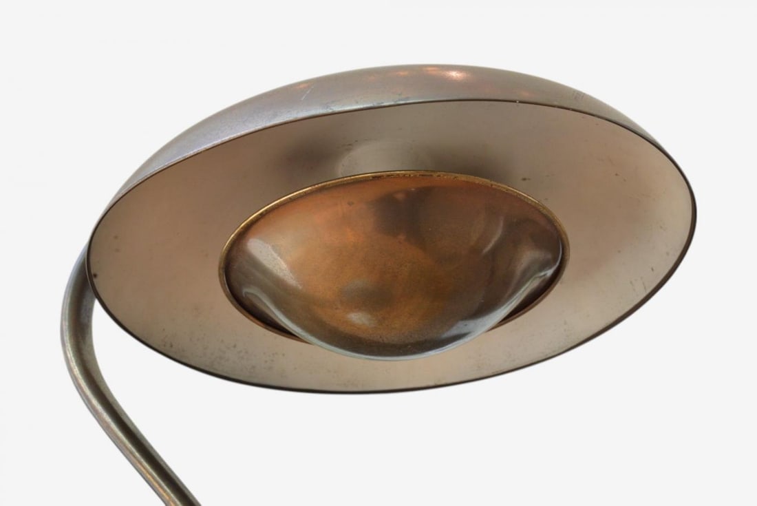 Bauhaus, Mid-Century Modern, Desk Lamp, Gilt Metal, Germany, 1930s - 6