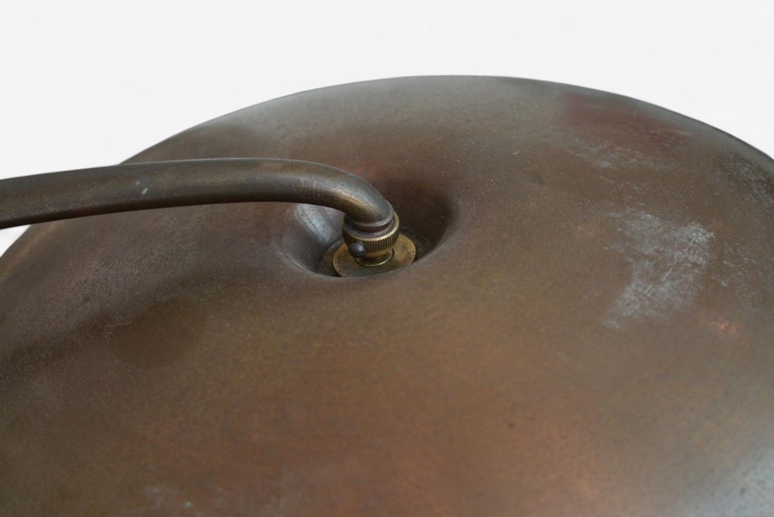 Bauhaus, Mid-Century Modern, Desk Lamp, Gilt Metal, Germany, 1930s - 7