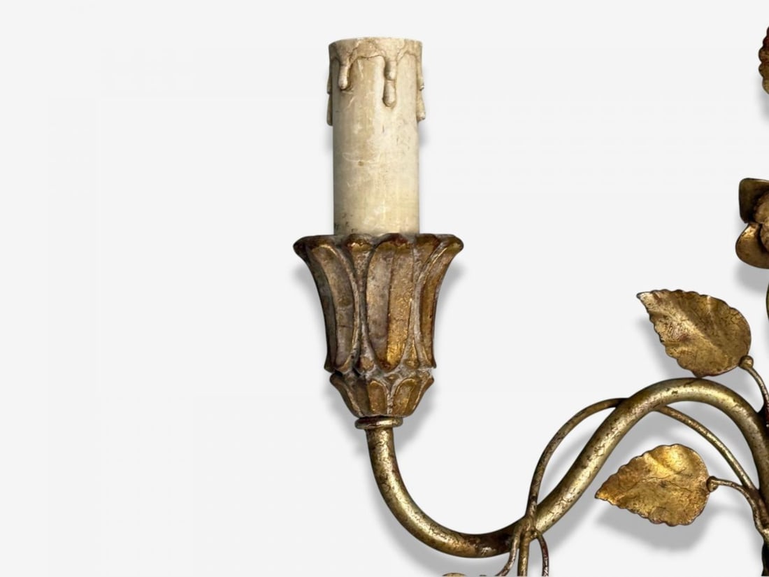 Palladio, Italian Neoclassical, Giltwood, Silver Leaf, Wall Lights, Italy, 1974 - 8