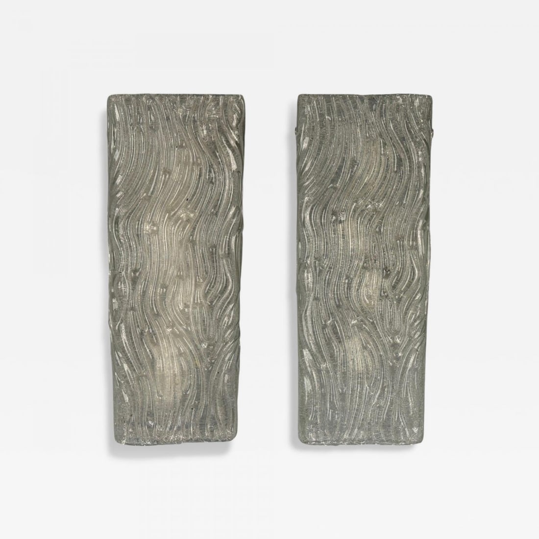 Swedish Modern, Textured Glass, Nickel, Wall Lights, Sweden, 1970s (1 of 10)