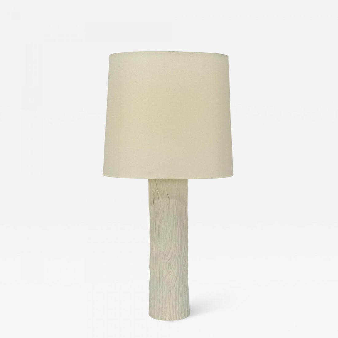 American Modern, Plaster, Faux Bois Table Lamp, USA, 1970s (1 of 10)