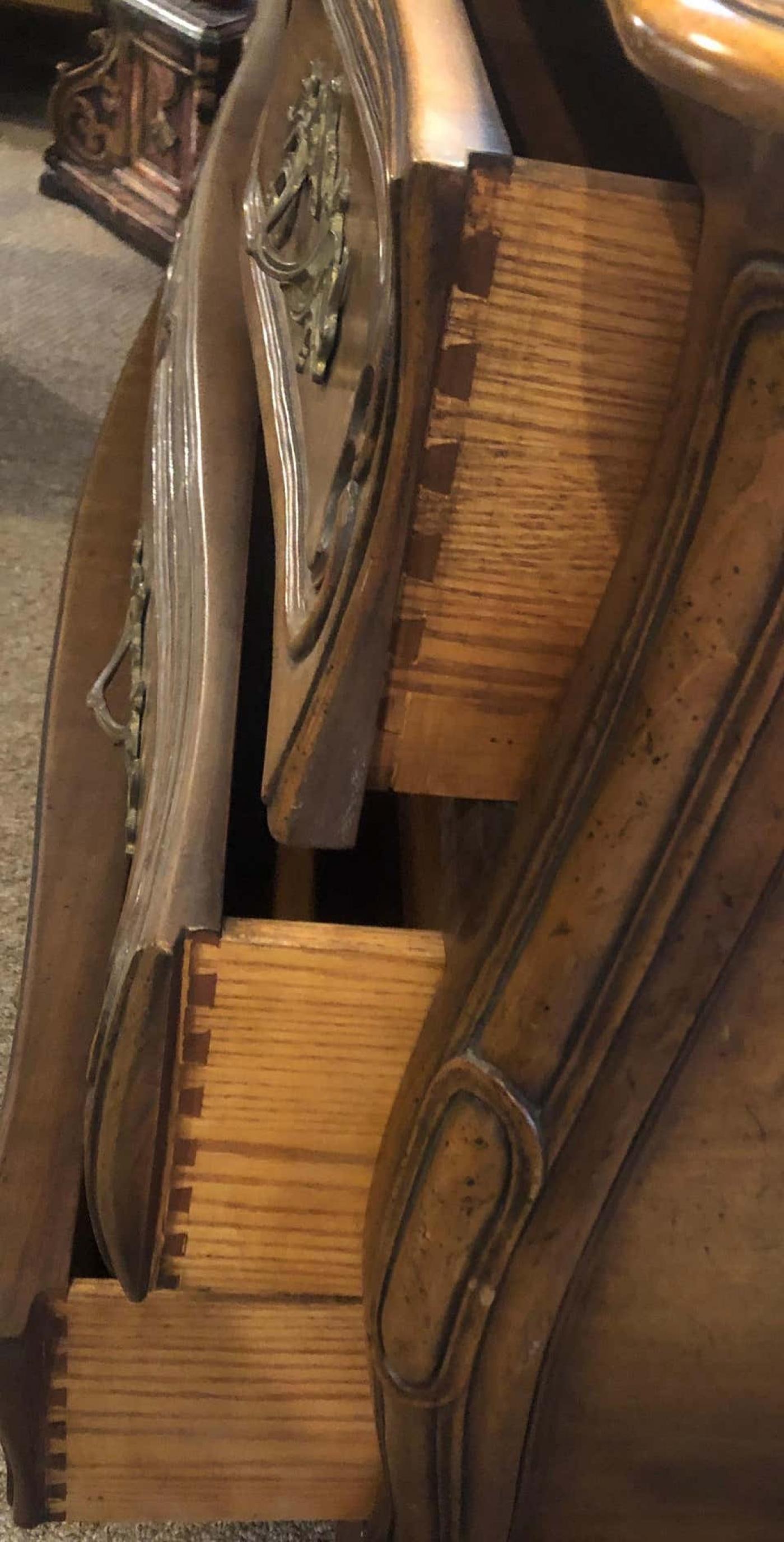 Oak Bodart Burn Impressed Bombay Country French Commode, Chest or Dresser - 8