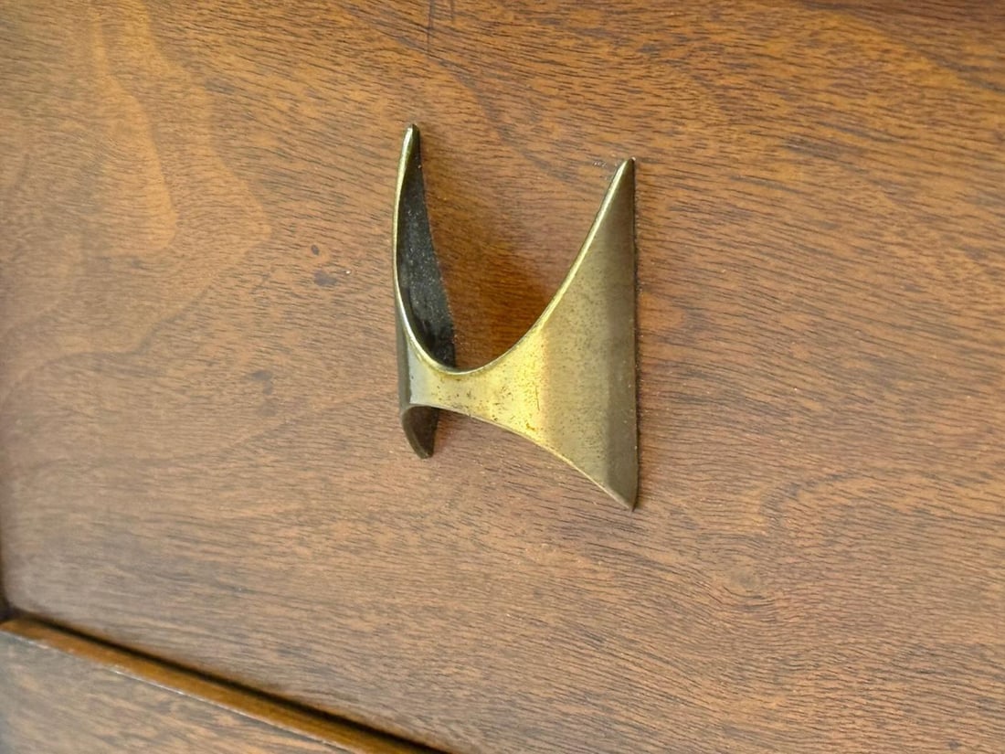 Broyhill Brasilia, Mid-Century Modern, Walnut, Brass, Highboy, USA, 1960s - 11